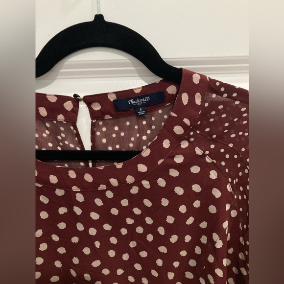Madewell Silk Prose Flowy Dots Blouse - Picture 7 of 10